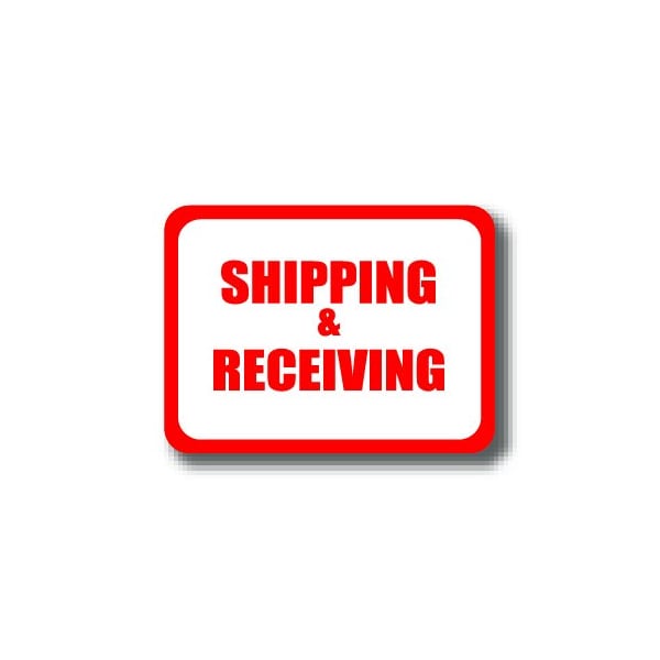 Ergomat 12in x 9in RECTANGLE SIGNS - Shipping & Receiving No Arrow DSV-SIGN 108 #0341X -UEN - main